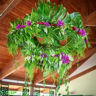 The talk of the party the Giant Floral Chandelier