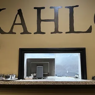 Kitchen window wall art