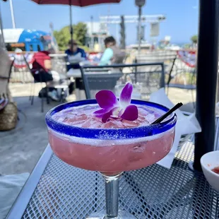 Strawberry Margarita. What a pretty presentation!