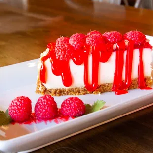 Raspberry White Chocolate Cheesecake