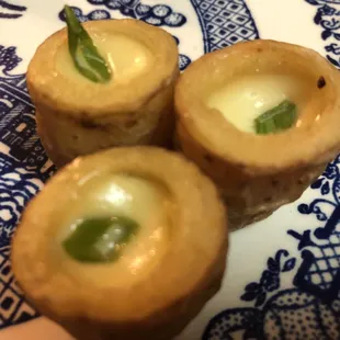 Fingerling potatoes, Camembert with truffle oil