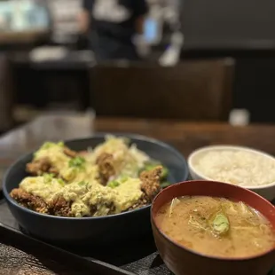 Karaage Tartar Teishoku