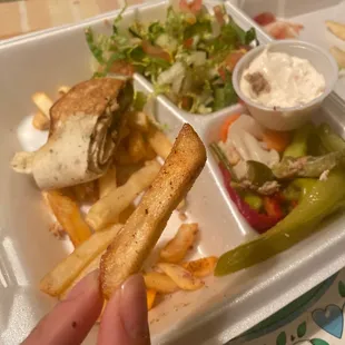 Chicken shawarma wrap