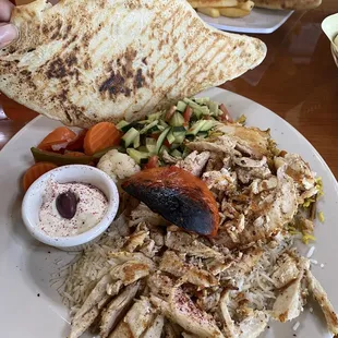 Chicken shawarma plate