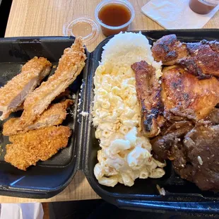 Hawaiian BBQ Chicken w/Chicken Katsu&amp;BBQ Beef