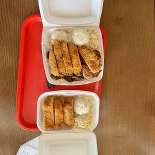 BBQ &amp; katsu combo for me and the mini katsu for my wife.