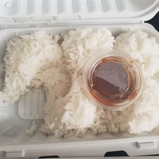 Rice with side of Katsu sauce