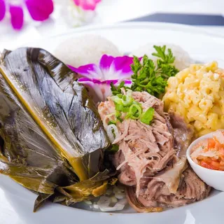 Lau Lau, Kalua Pork, and Lomi Salmon Combo