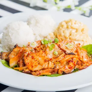 Kimchi Tako Poke Plate