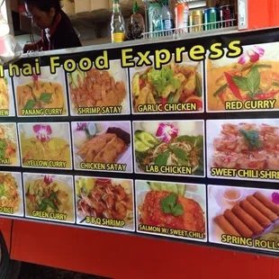 Menu loved that there were pictures because I need a visual when I order.