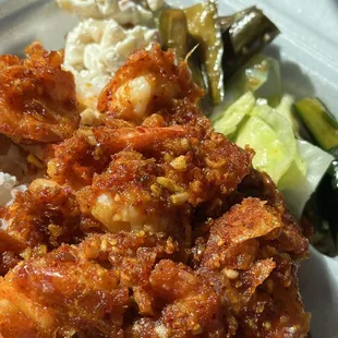 Spicy garlic kahuku shrimp