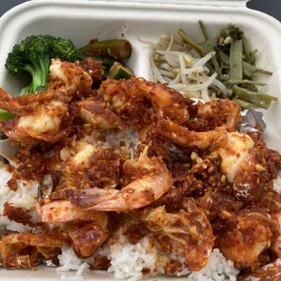 Spicy garlic shrimp $15