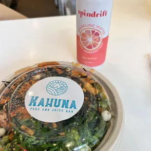 a salad in a plastic container