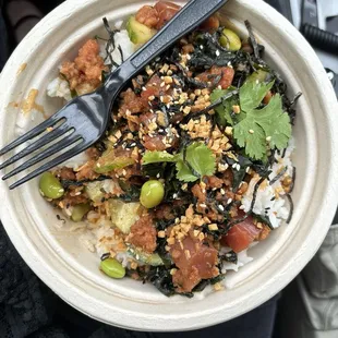 Custom Tuna Create Your Own Regular Poke Bowl Spicy Tuna