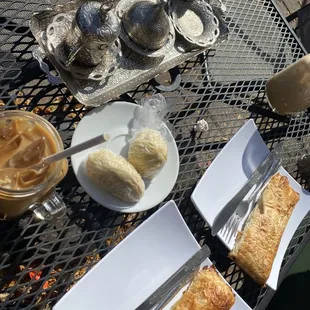 a person sitting at a table with food