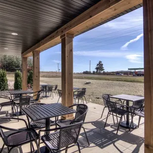 Enjoy our outdoor patio during warm months.
