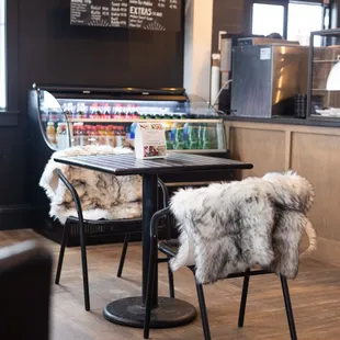 Enjoy Kahvi's Nordic vibes when dining indoors.