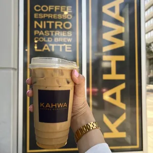 24oz Iced Pistachio Vanilla Latte (~$8): with oat milk