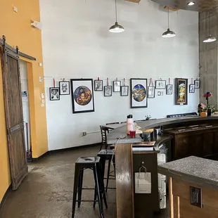 the interior of a coffee shop