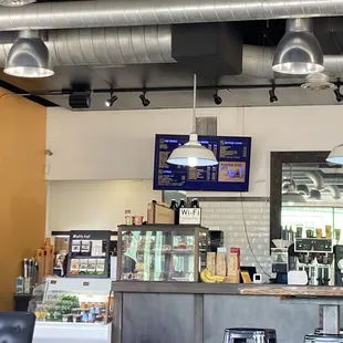 the interior of a coffee shop