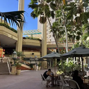 Views right outside the coffee shop