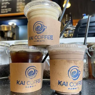 Mac Nut Frappé, Cold Brew, Frozen Hot Cocoa (off menu)