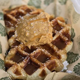 PB and Caramel Waffle.