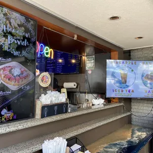 a view of a food court