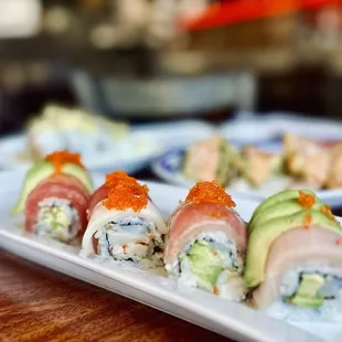 sashimi, sushi, sushi and sashimi, food