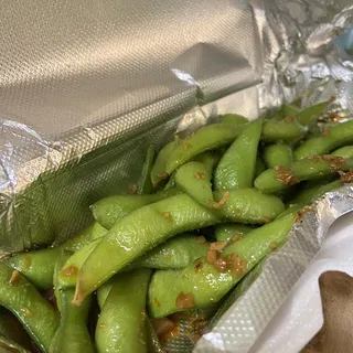 Garlic soy sauce edamame
