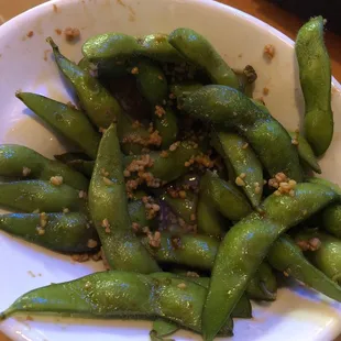 Spicy Garlic Edamame