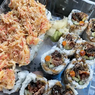 Dynamite Roll and Salmon Skin Roll