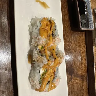 Godzilla Roll TWO WORDS : lobster tempura