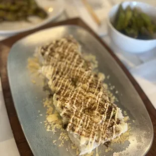 a plate of food on a table