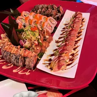 sushi and sashimi, sushi, food, sashimi