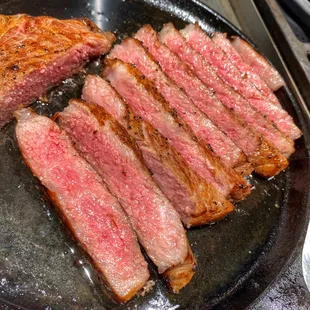 Beautifully cooked A5 Ribeye