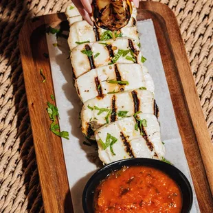 grilled chicken skewers with tomato sauce