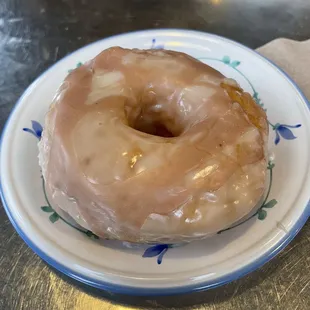 Vegan maple hazelnut donut