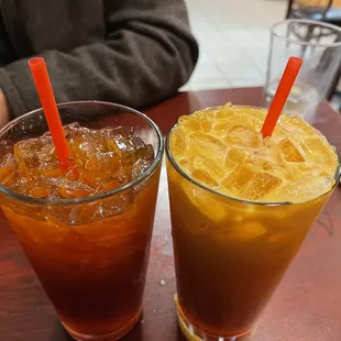 Thai Iced Tea and Thai Iced Coffee.