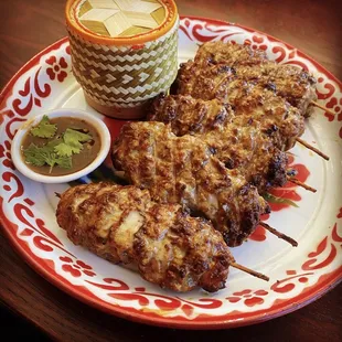 Moo ping with sticky rice