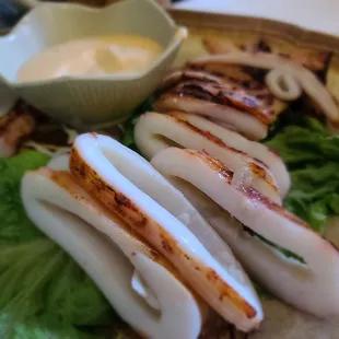 Grilled calamari