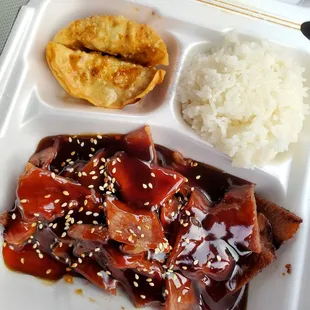 Beef Teriyaki Bento ($17) - salad and California Roll not pictured