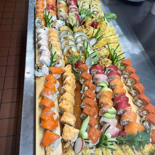 various types of sushi