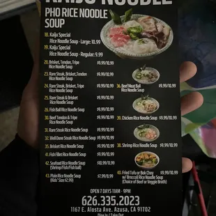Horrible restaurants menu