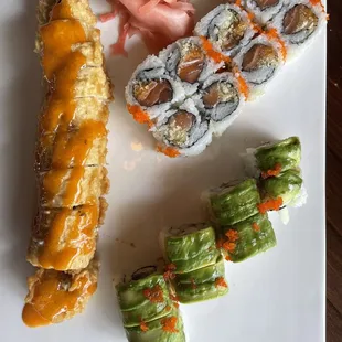 a plate of sushi