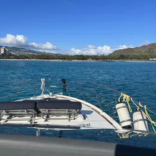 The front of the yacht