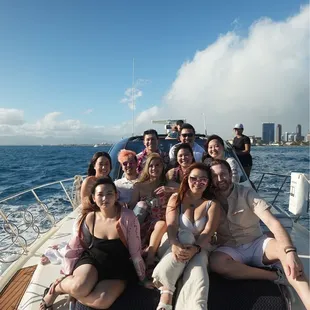 Ocean, proposal, family, friends, boat, sunset, Hawaii