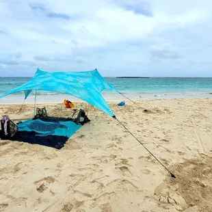 The setup for beach day
