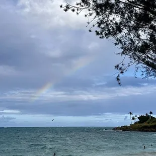 Beach, rainbow