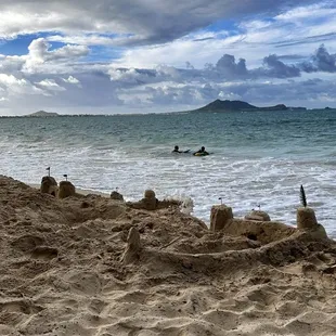Beach, sand castle